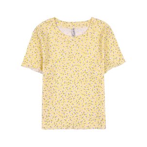 Polera Crop Estampada Manga Corta Cuello Redondo Mujer Freedom