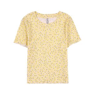 Polera Crop Estampada Manga Corta Cuello Redondo Mujer Freedom