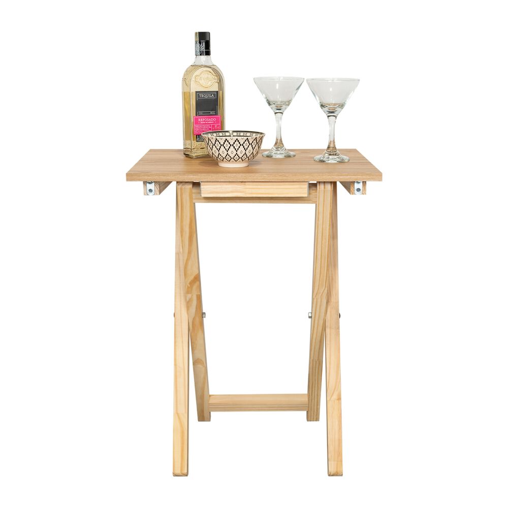 Mesa Plegable 65,7x47,9x35 Cm Cafe Claro image number 6.0