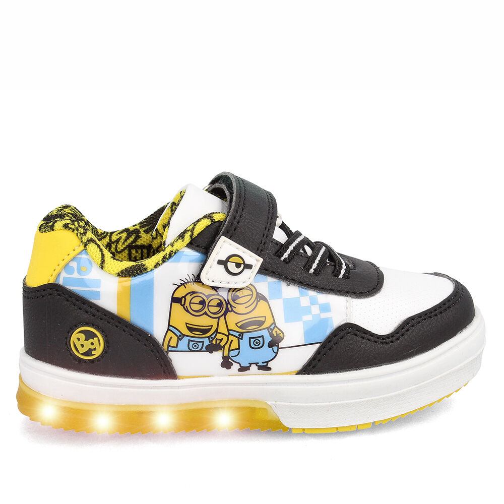 Zapatilla Niño Bubblegummers Minions Neon Blanco-negro image number 7.0