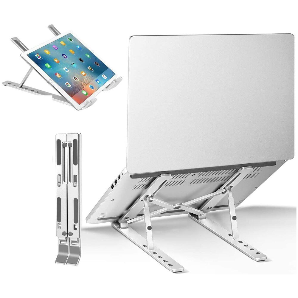 Soporte Alzador Plegable Para Notebook De Aluminio image number 2.0