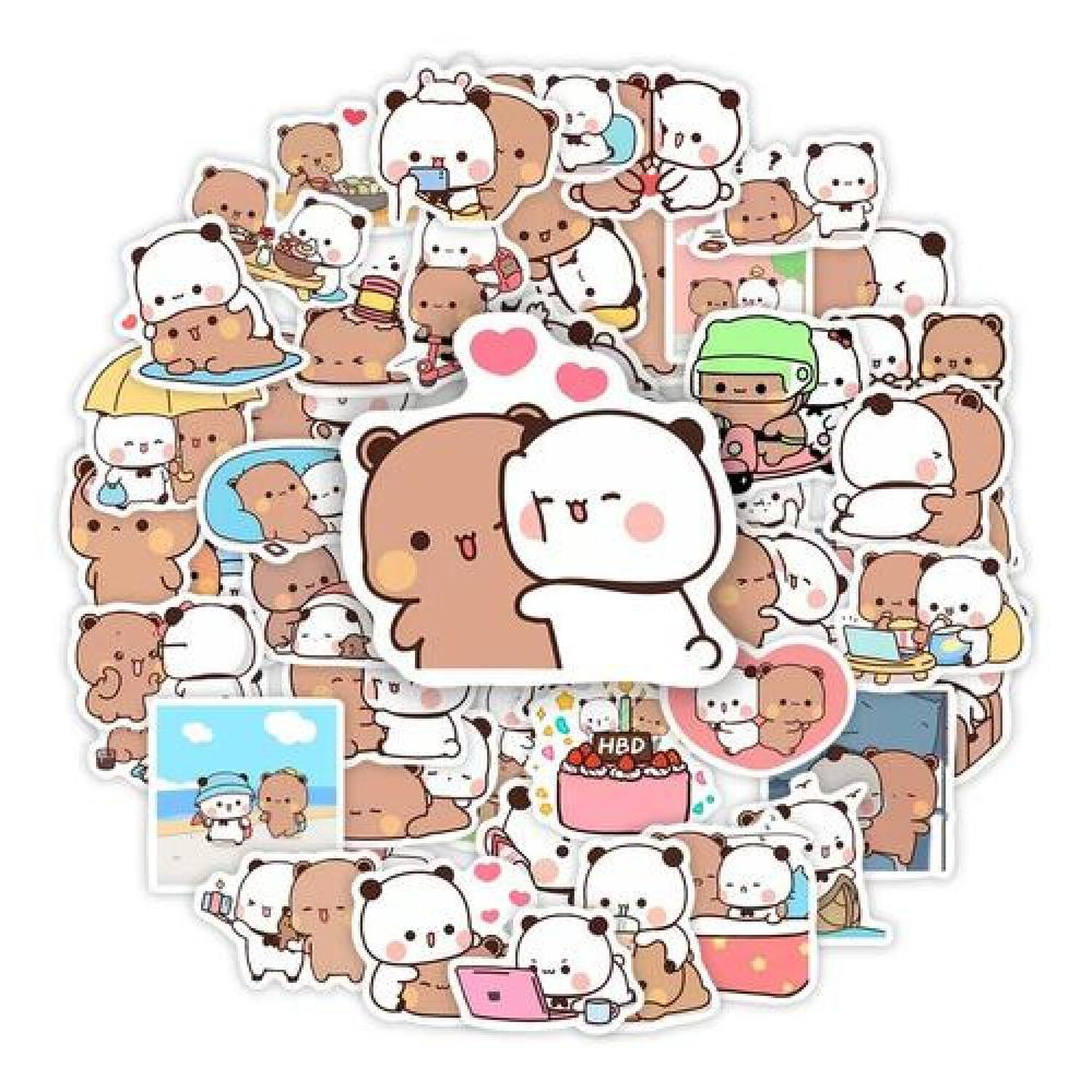 Set Stickers Calcomonias Ositos Cute Bubu Y Dudu image number 0.0
