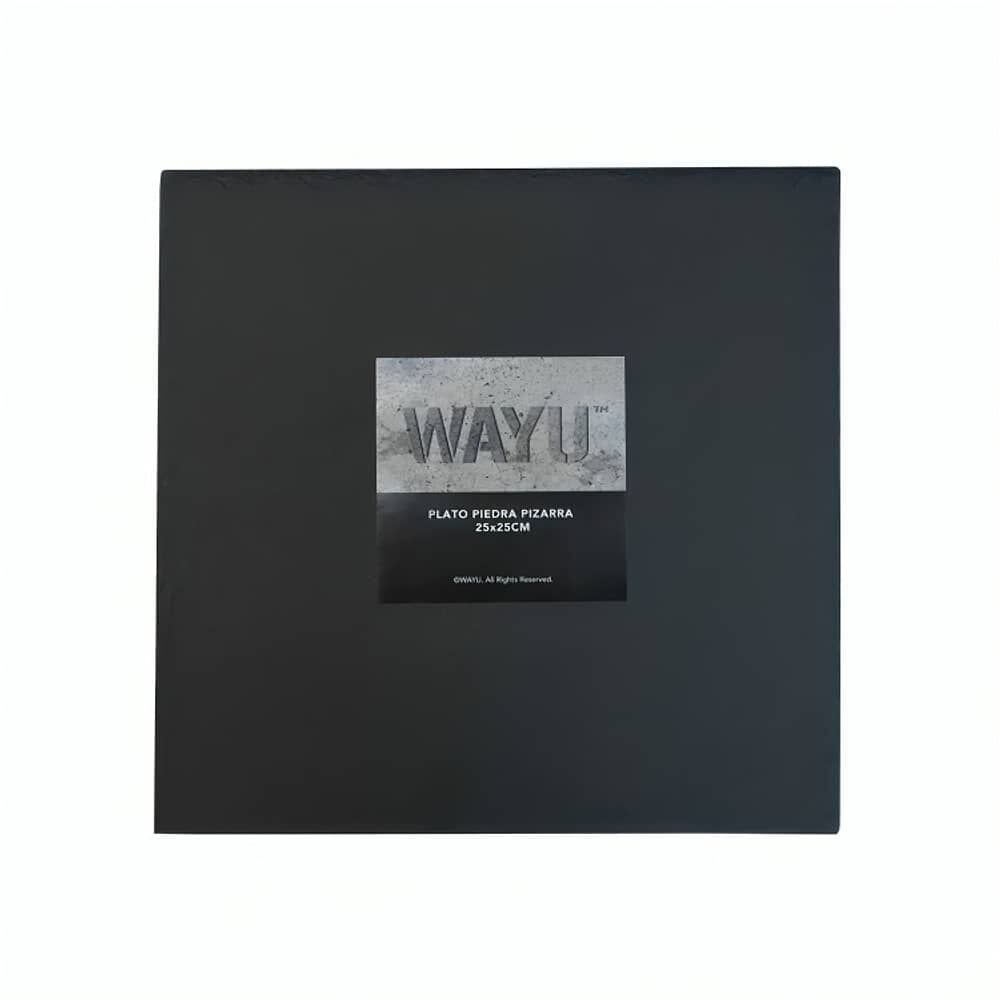 Plato Cuadrado Piedra Pizarra 25 Cm Wayu image number 1.0