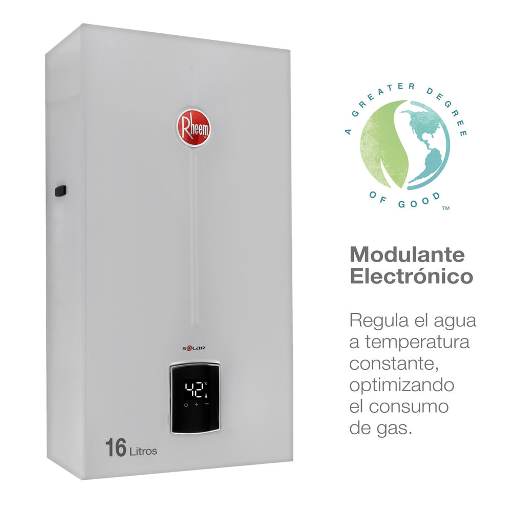 Calefont 16 Litros Gas Natural Tiro Natural Rheem image number 3.0