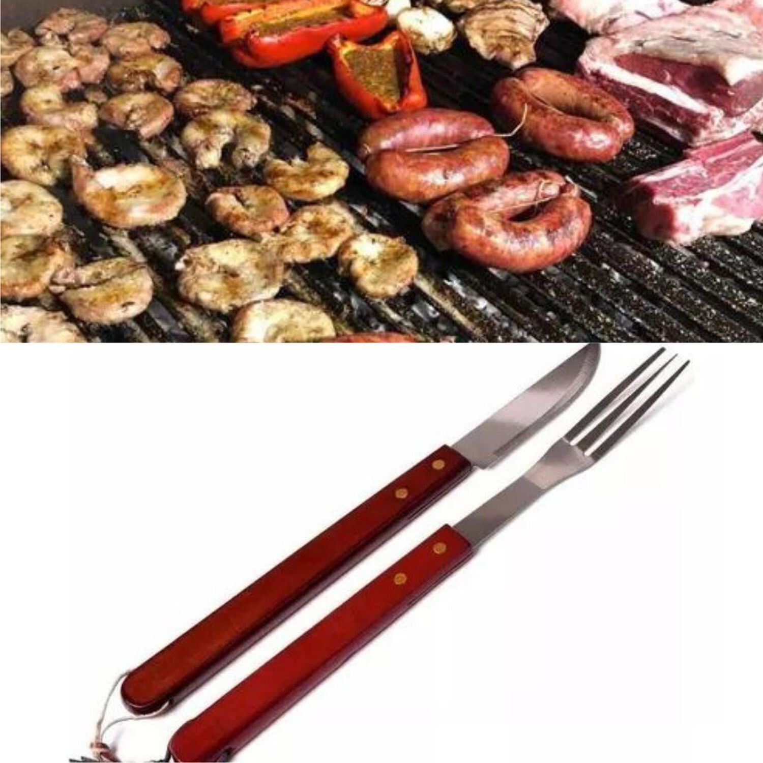 Set Parrillero Para Asado Kit Parrillero Cuchillo Y Tenedor image number 4.0