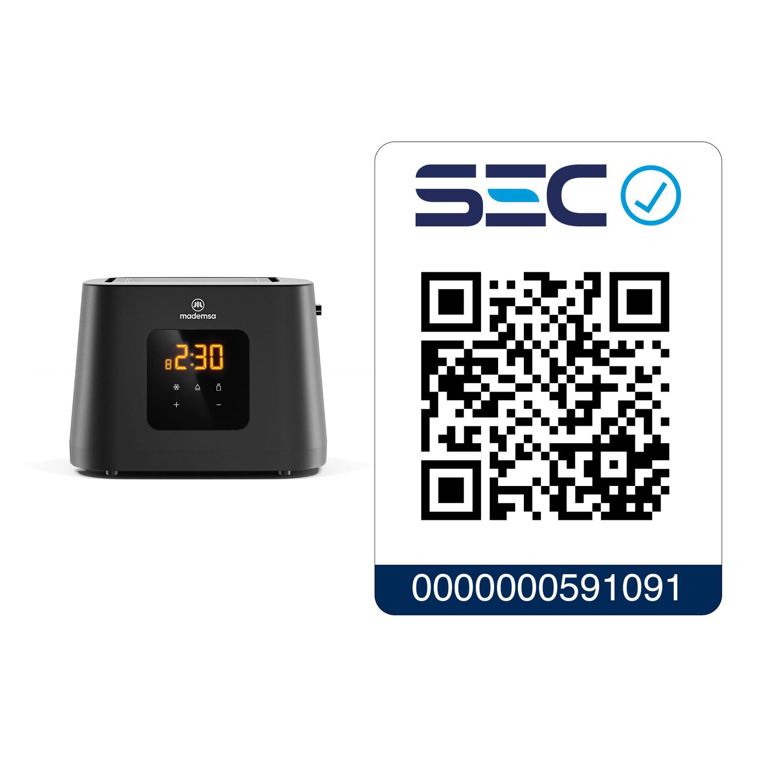 Tostador El&eacute;ctrico 2 Rebanadas 8 Niveles De Tostado 860w Mts60 image number 6.0