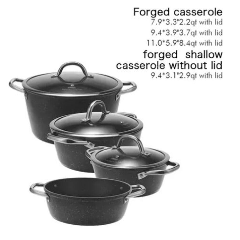 Set Ollas 7 Piezas Antiadherentes Dsp Ca008-s02 - Gris image number 1.0