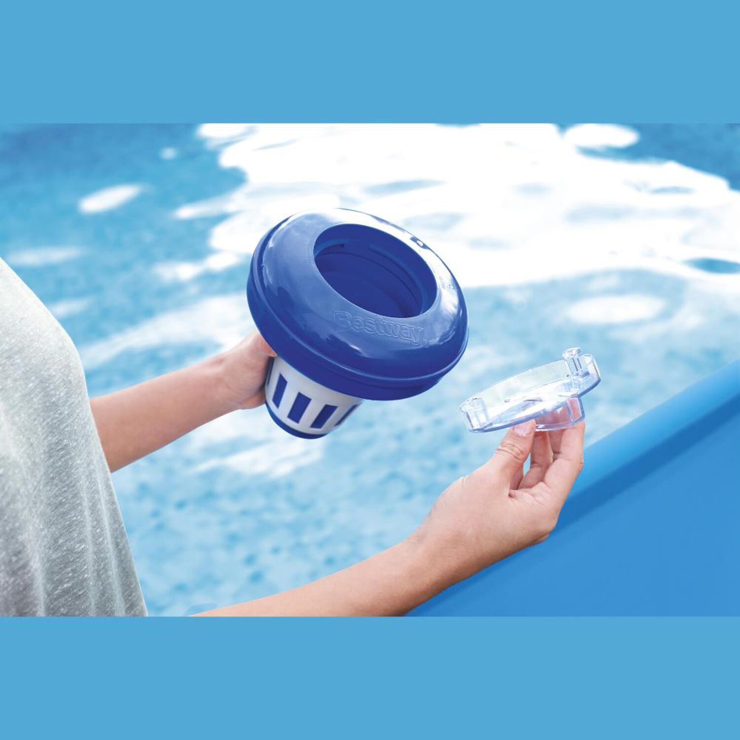 Porta Cloro Bestway Dispensa Tabletas De Cloro O Bromo De Hasta 7,6 Cm (3 Pulg.), No Incluidas image number 4.0