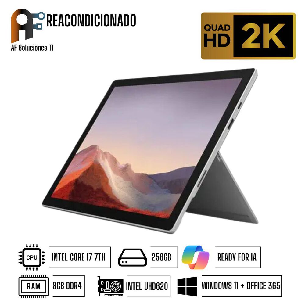 Notebook Microsoft Surface Pro 5 (i7 - 8gb - 256gb)(windows11 - Office365)reacondicionado image number 1.0