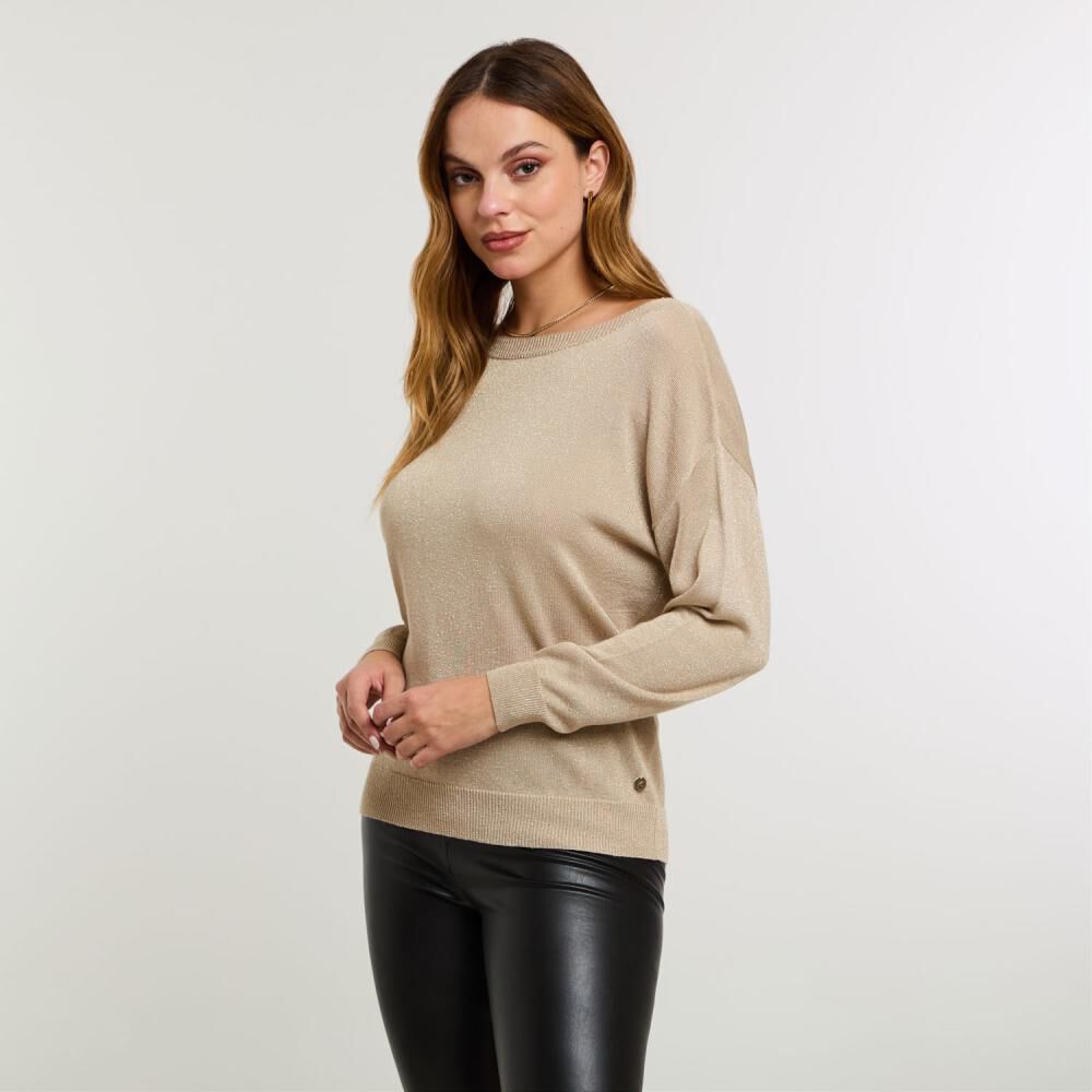 Sweater Lurex Manga Larga Cuello Redondo Mujer Kimera image number 2.0