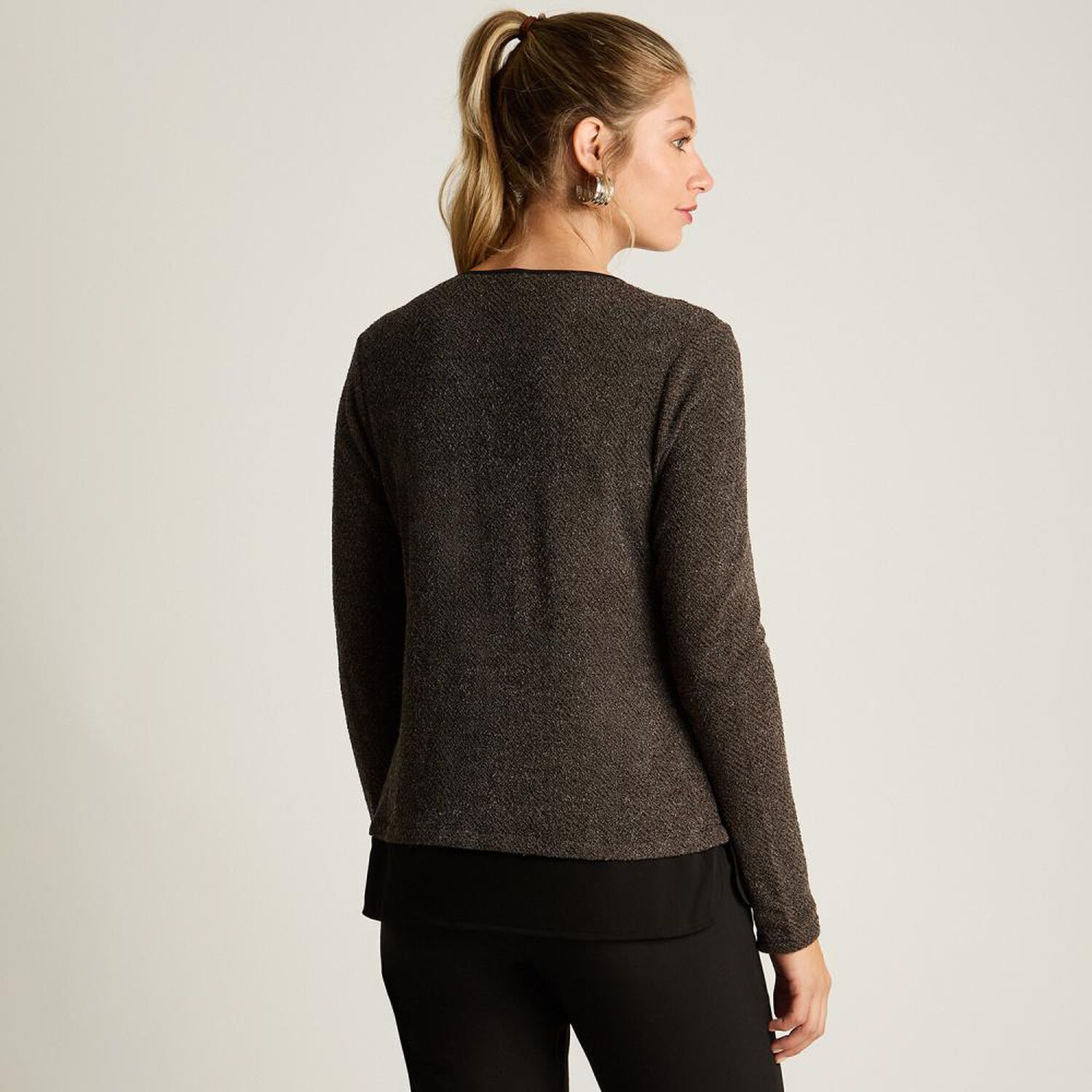 Sweater Animal Print Manga Larga Cuello V Mujer Lorenzo Di Pontti image number 2.0