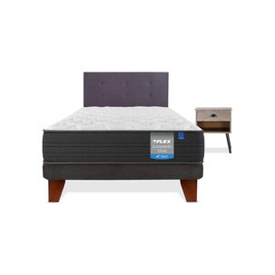 Cama Europea Flex Europedic Dual / 1.5 Plazas / Base Normal + Set De Maderas
