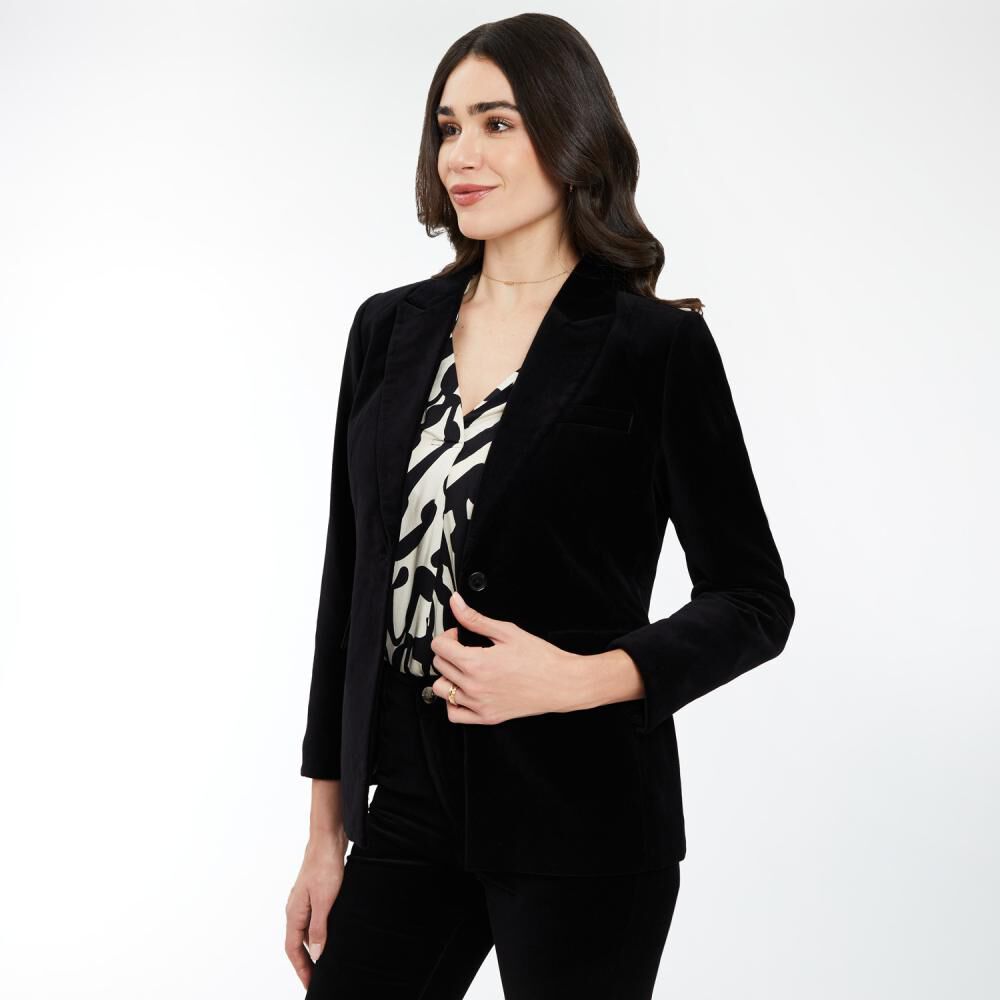 Blazer Velvet Regular Cuello Solapa Mujer Kimera image number 2.0