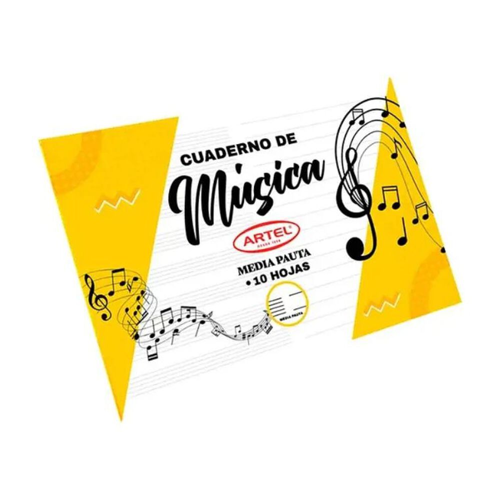 Cuaderno 1/2 Pauta M&uacute;sica 10hjs Artel image number 0.0