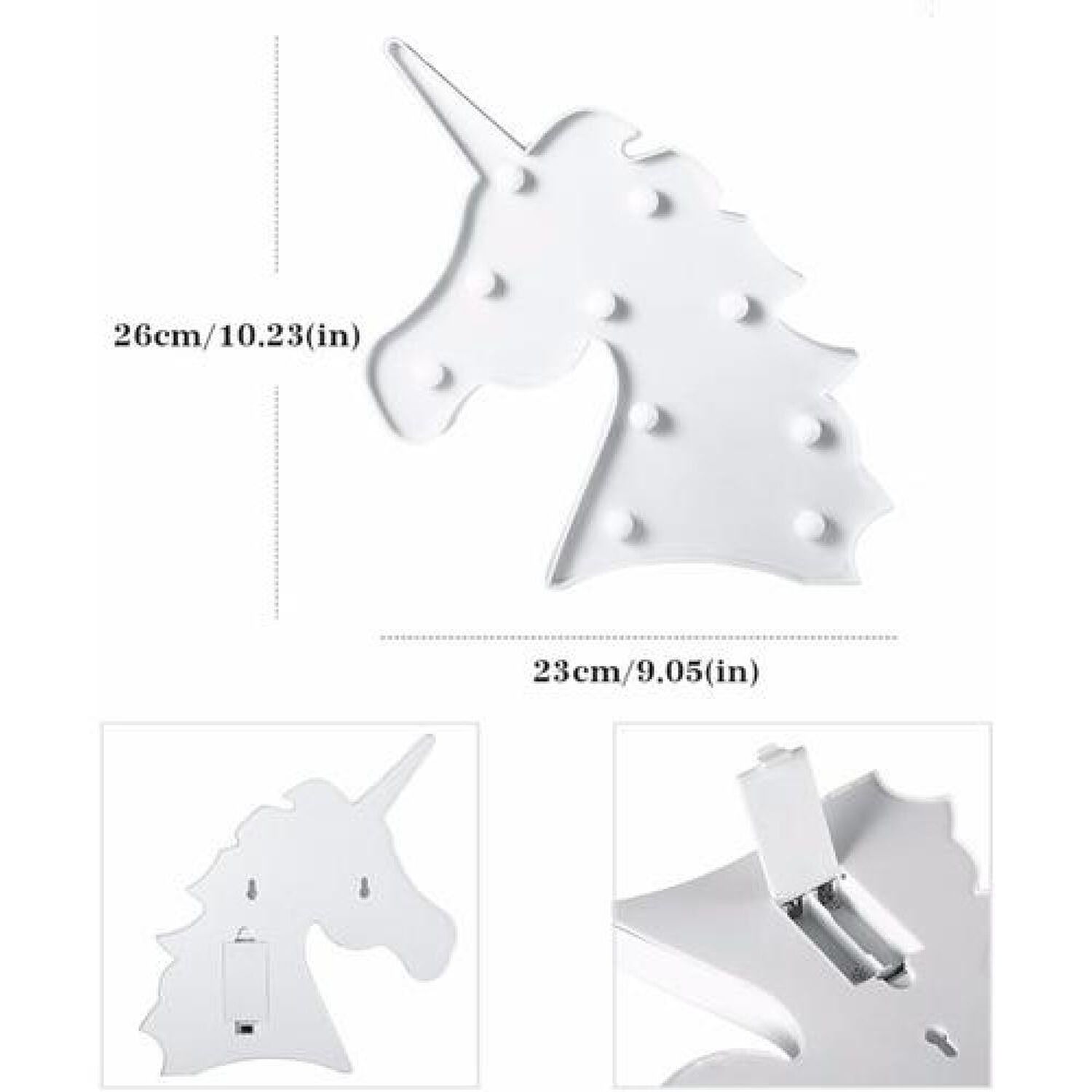 Lampara Unicornio Rosada Led Pilas Candy Bar (estoykuku) image number 3.0