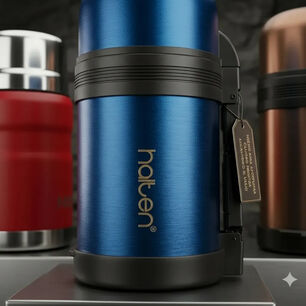 Termo Multiprop&oacute;sito Comida 750 Ml Halten Azul Metalizado