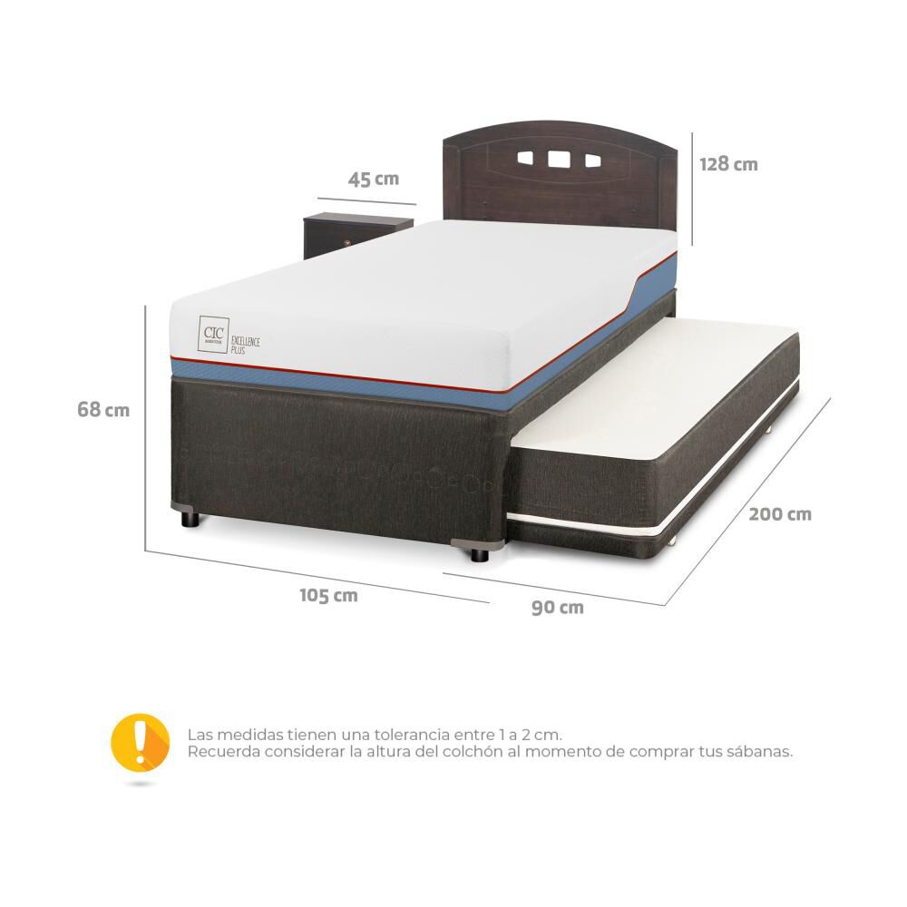 Cama Nido Cic Excellence Plus / 1.5 Plazas / Base Normal + Set De Maderas image number 2.0