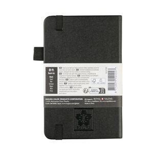 Libreta Hoja Crema Con Cuadrados 9x14cm(negro), Sakura