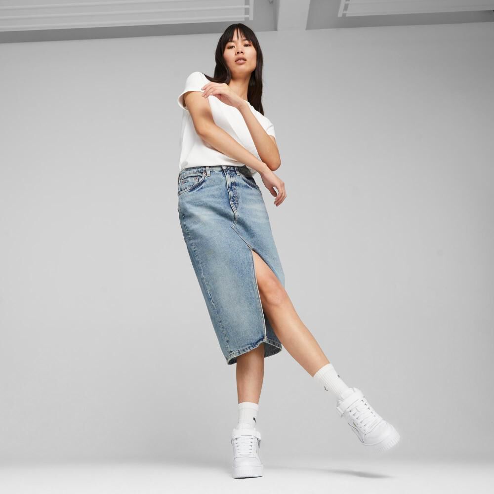 Zapatilla Urbana Mujer Puma Carina Street Mid Blanco image number 5.0