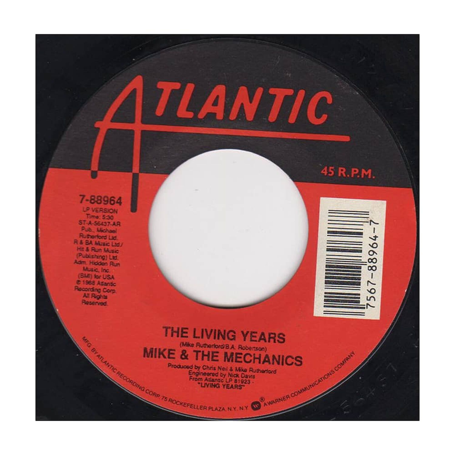 Mike + The Mechanics - The Living Years | 7" Single Vinilo Usado image number 0.0
