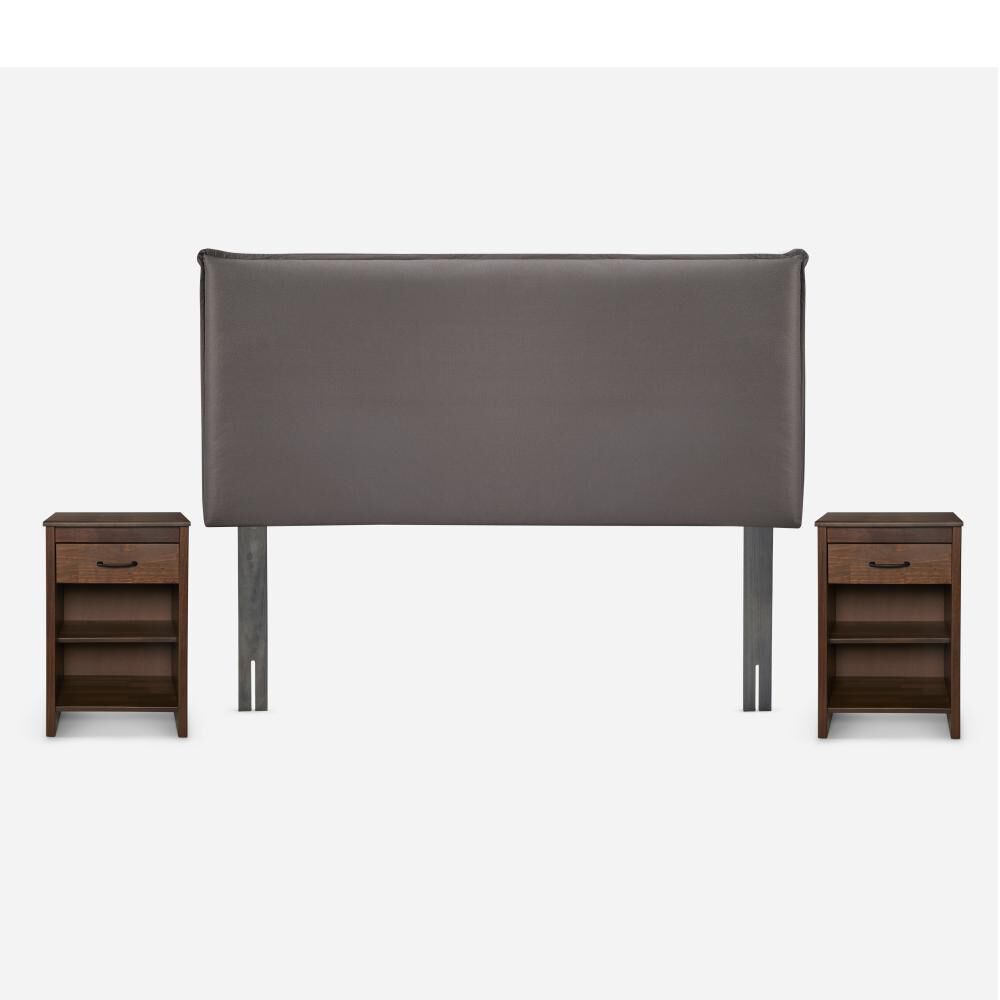 Cama Europea Rosen New Style 4 Plus / 2 Plazas / Base Normal  + Set Maderas Maurice Chocolate image number 2.0