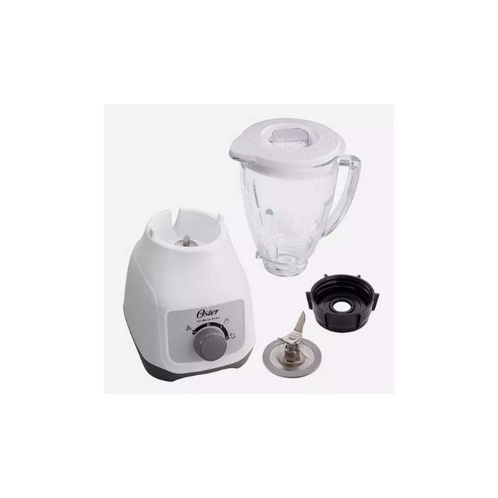 Licuadora Oster Con Vaso De Vidrio Y Control De Perilla Bls Color Blanco image number 1.0