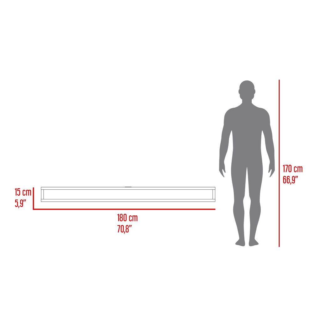 Repisa De Tv 75" Flotante 80x15x29,6 Cm image number 6.0