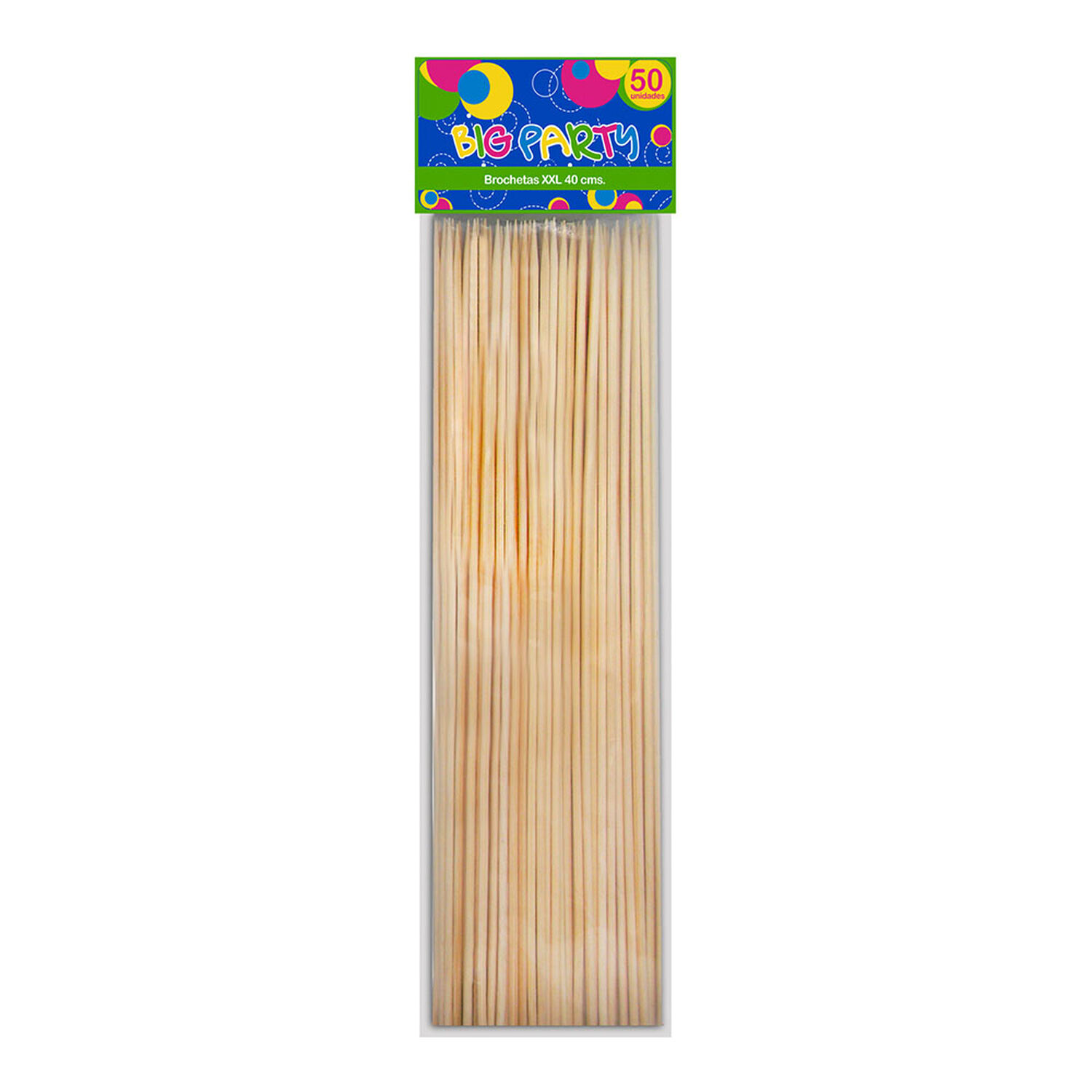 Brocheta Anticucho 40x5 Mm 30 Piezas Big Party image number 0.0