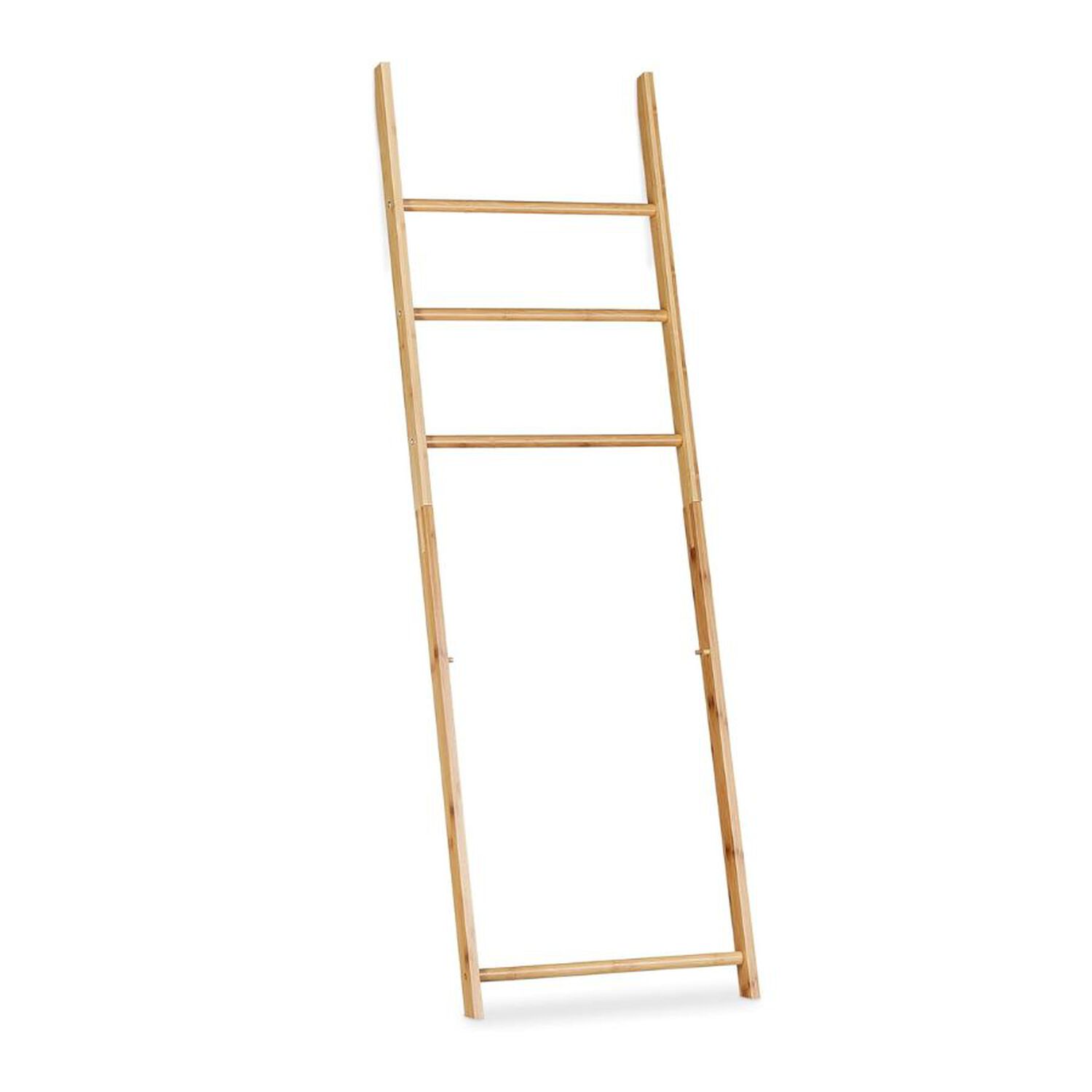 Toallero Escalera De Bamb&uacute; Con Cesta De Almacenamiento image number 3.0