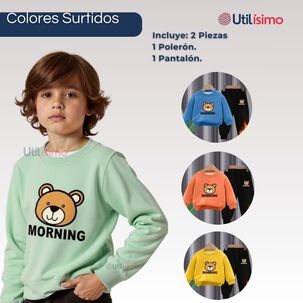 Conjunto Buzo Frizado Con Chiporro Niño Surtido