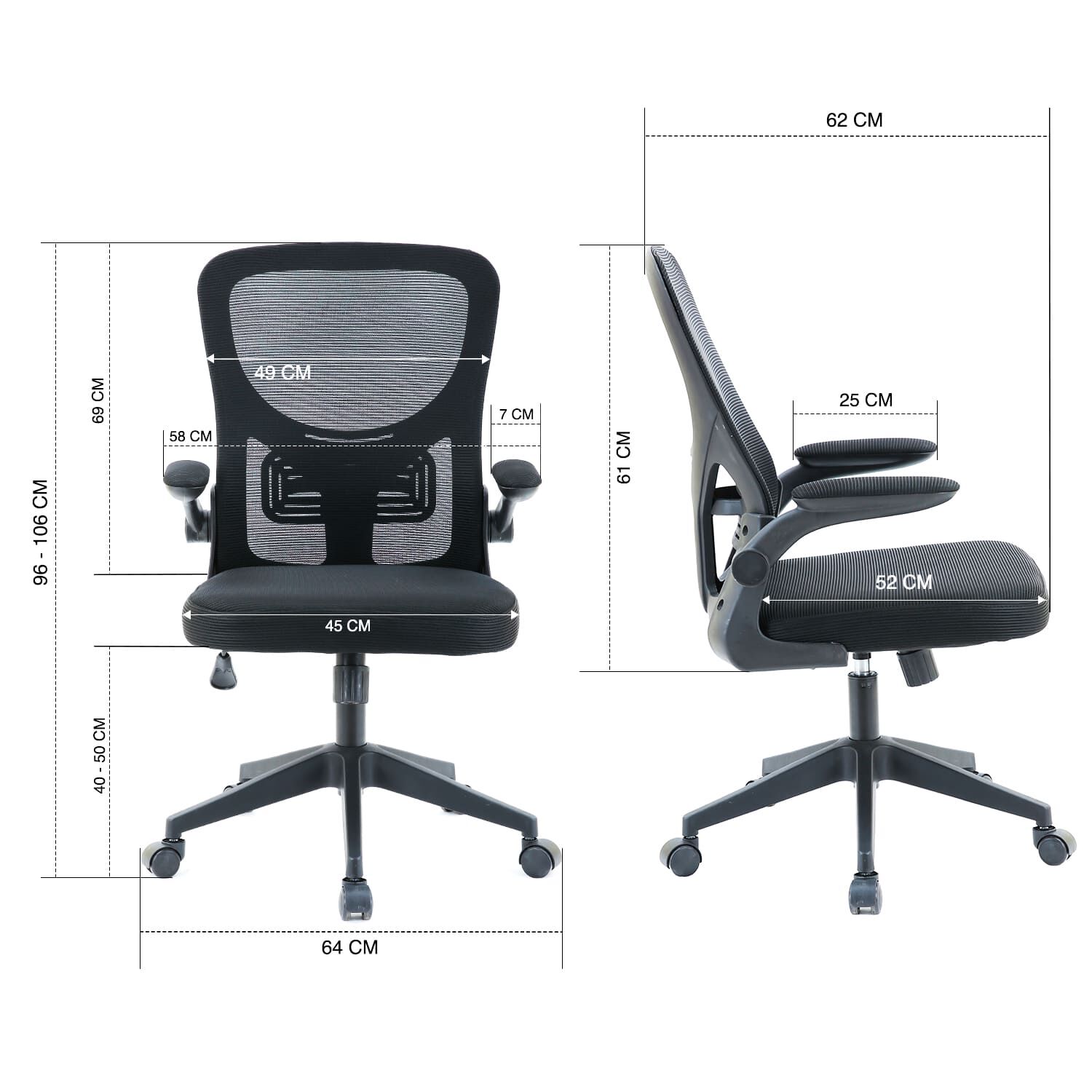 Silla De Escritorio Precision Seating - Negro image number 7.0