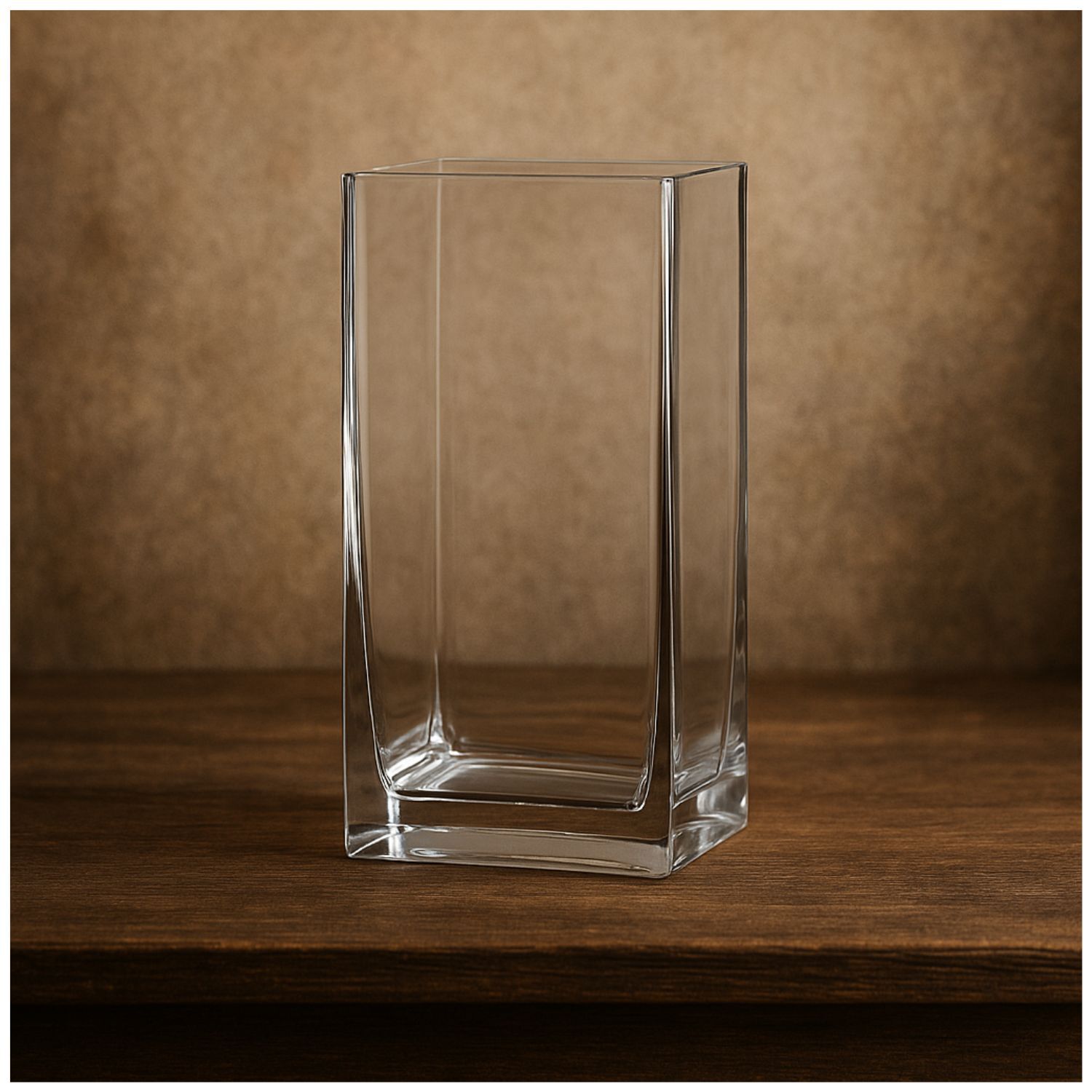 Florero New Quadro 24cm Vidrio Transparente Decoracion Allegra image number 2.0