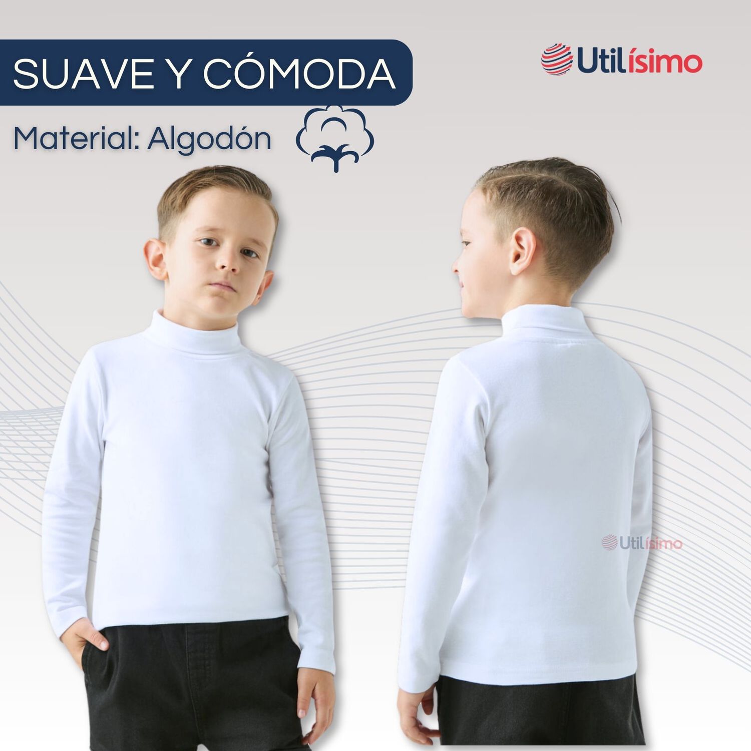 Pack 3 Camiseta Beatle Algod&oacute;n Manga Larga Primera Capa Ni&ntilde;o image number 3.0