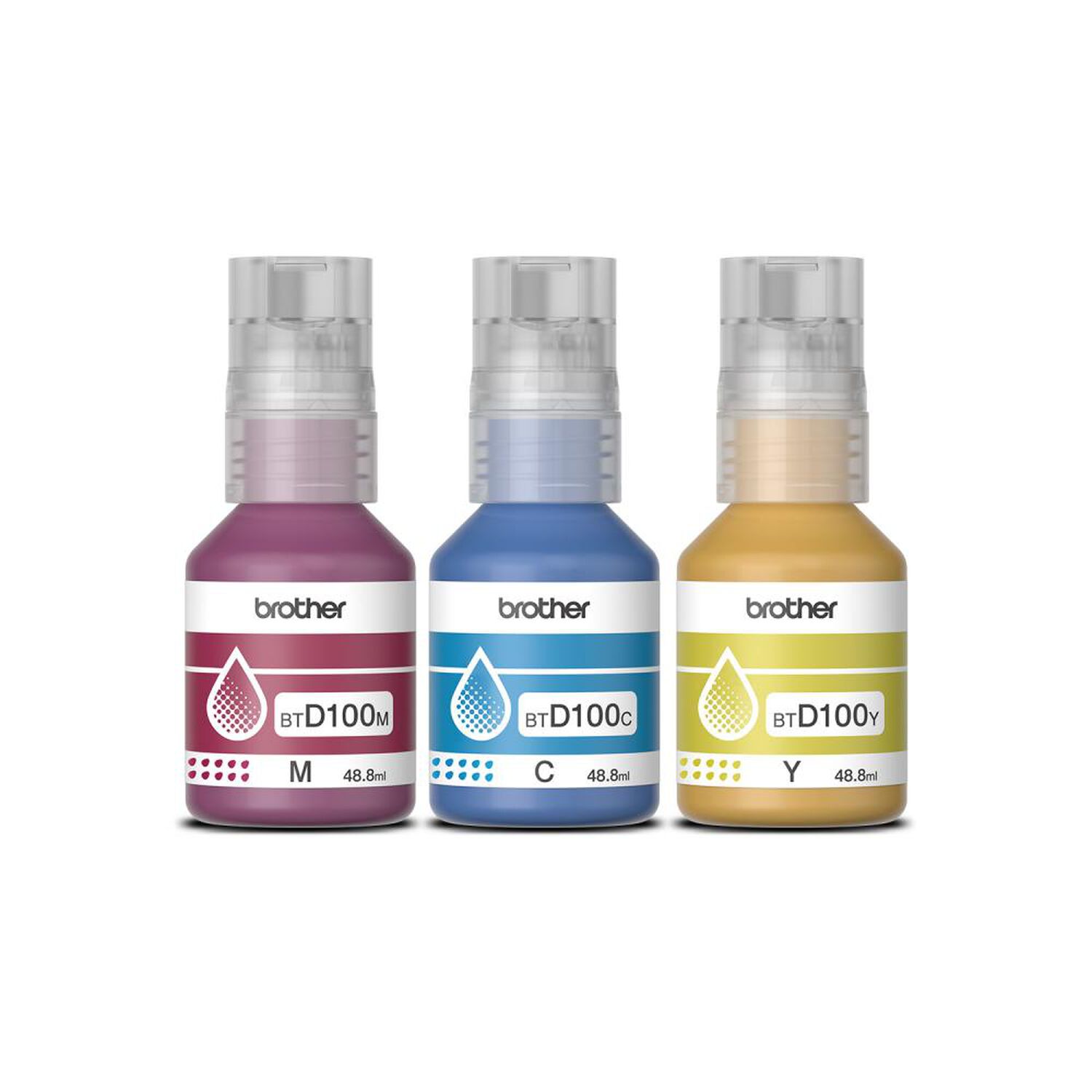 Pack Tinta Color Brother BTD100CL 3PK image number 1.0