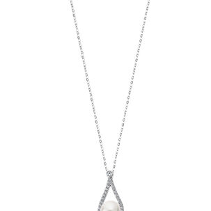 Collar Lp3481-1/1 Lotus Silver Mujer Pearls