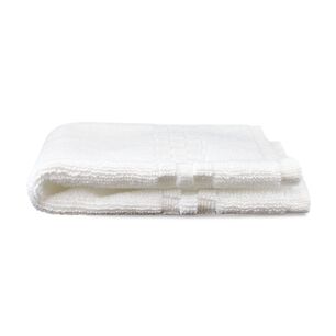 Toalla De Cara Signature Nautica 100% Algod&oacute;n 33x33cm Frescura Y Suavidad Blanca