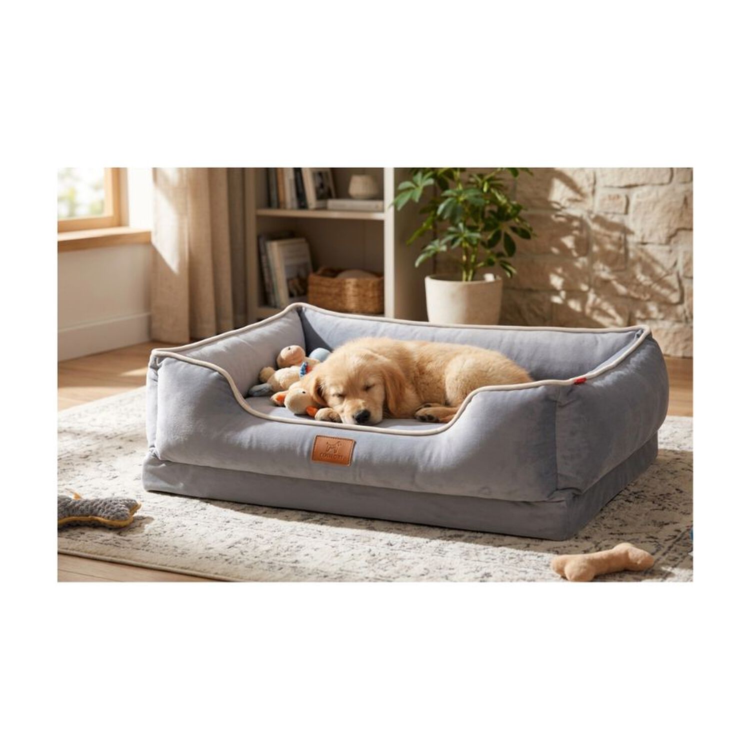 Cama Sofa Premium Para Perros Y Gatos Lavable Antideslizante Talla S image number 3.0