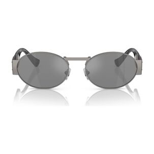 Lentes De Sol Medusa Deco Plateado Espejados Versace