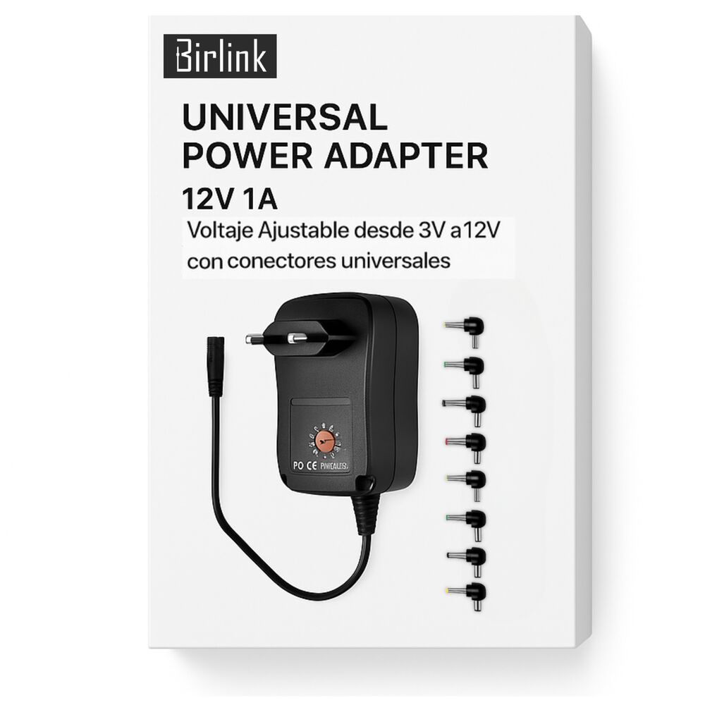 Transformador Universal De 12v / 1a / 12w Con 8 Conectores image number 0.0