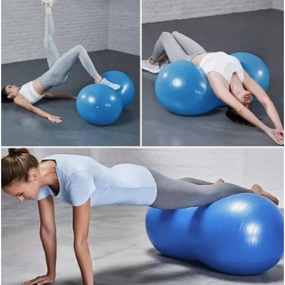 Bal&oacute;n Ovalado Pilates Yoga Azul image number 3.0