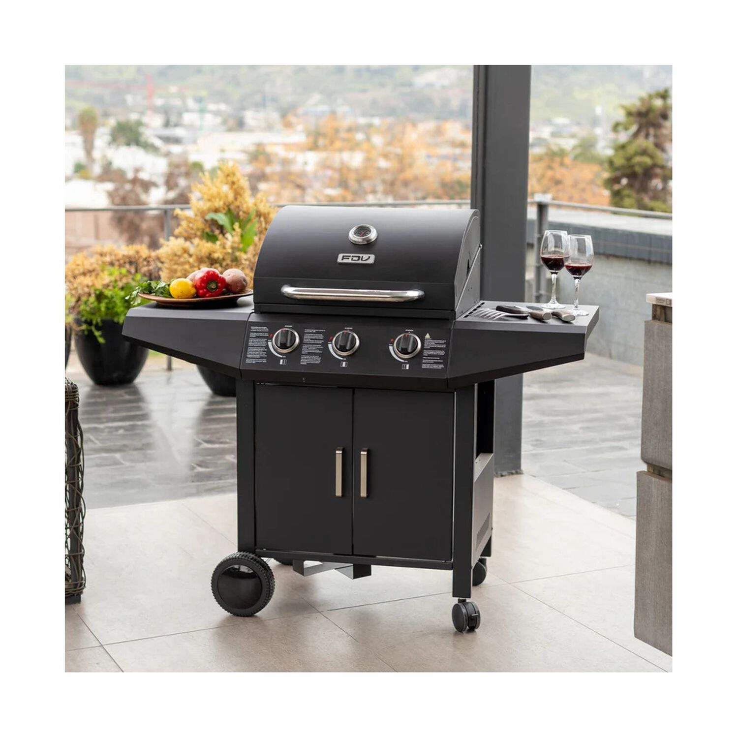 Parrilla Gas Essence Black 3q Fdv image number 1.0