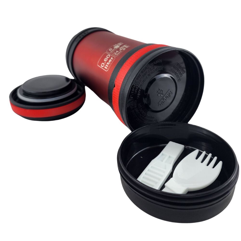 Termo Mega Maxx 600ml Comidas Metalico Acero Inoxidable Rojo image number 5.0