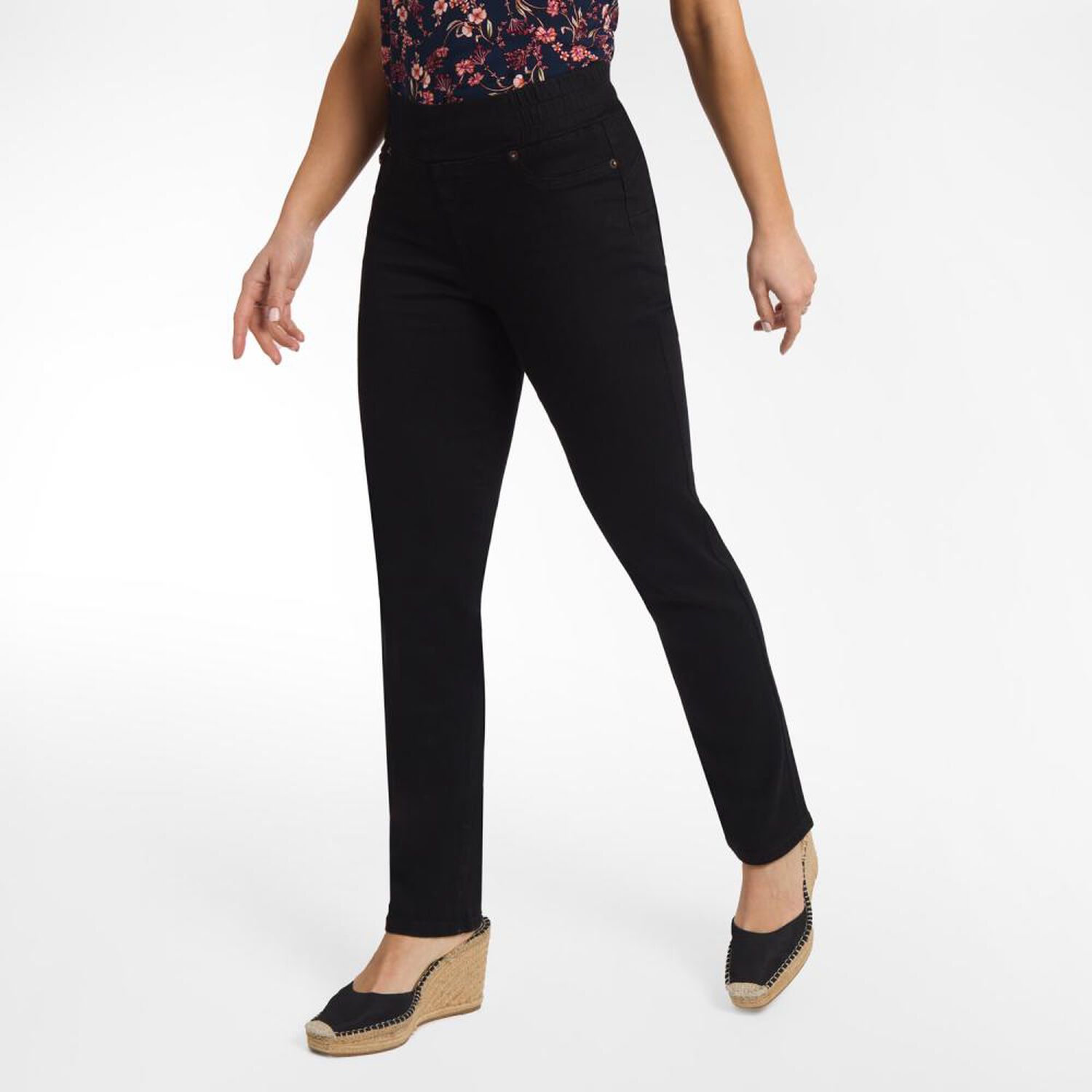 Jeans Pretina El&aacute;sticada Tiro Alto Push Up Mujer Geeps image number 2.0