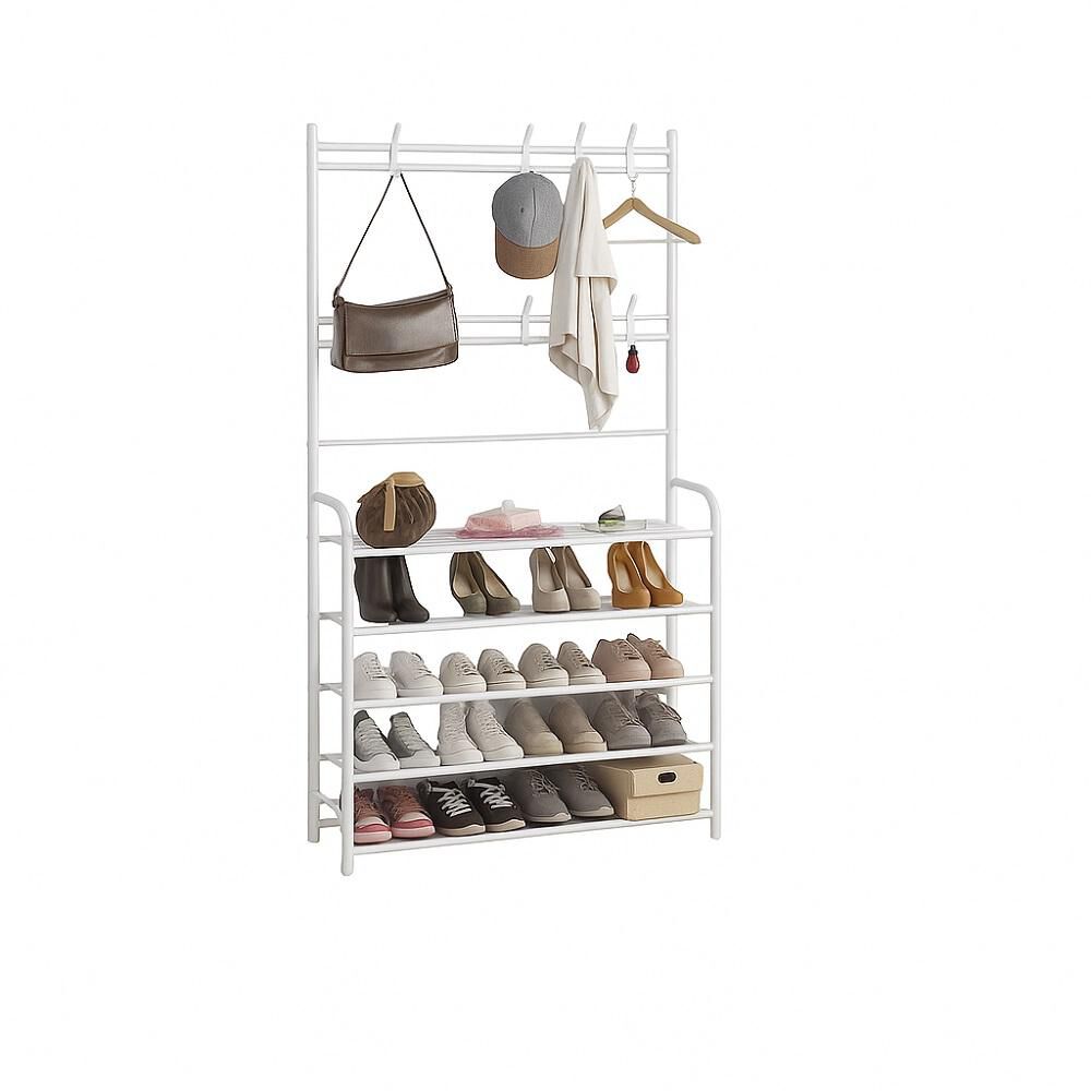 Organizador De Calzado Zapatos 5 Niveles Zapatero Perchero Color Blanco image number 1.0