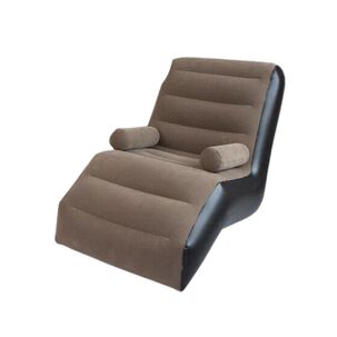 Sofa Sillon Silla Puff Inflable Apoya Brazos Bomba Manual Cafe