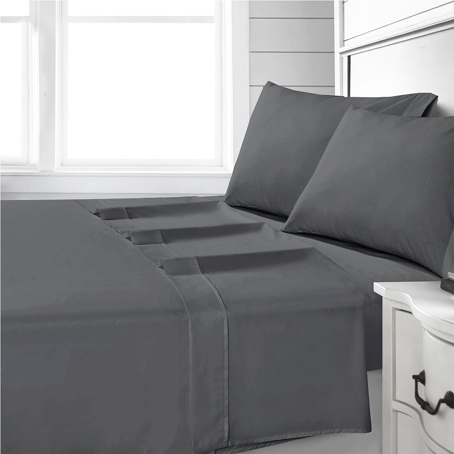 Sabana Andes 180 Hilos Lisa Gris King image number 2.0