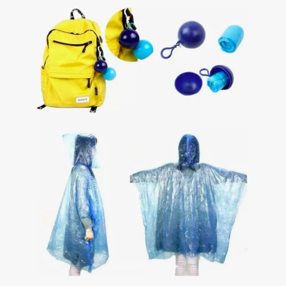 Poncho Capa Impermeable Ultraliviano Portátil Estilo Llavero L image number 1.0