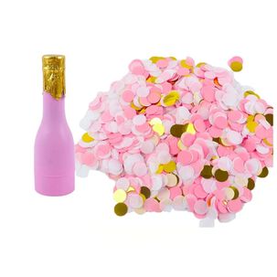 Lanza Confeti Botella Champán Rosa 5x16cm 1 Pieza Fiesta