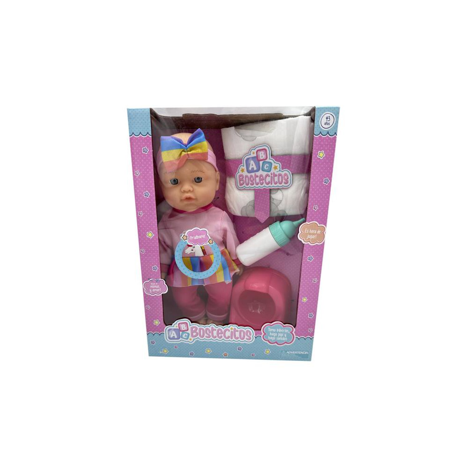 Mu&ntilde;eca Babydoll Bostecitos Pip&iacute;, 3 Accesorios Con Try Me Surtido image number 3.0