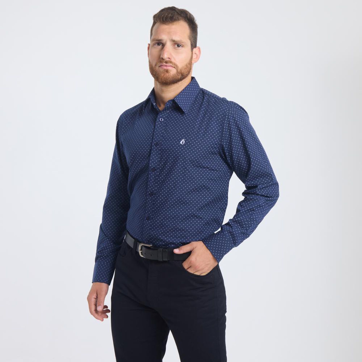 Camisa Estampada Regular Manga Larga Hombre Herald image number 2.0